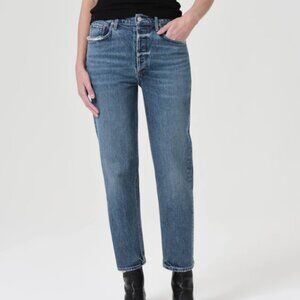 Agolde Riley High Rise Straight Crop, Size 25
